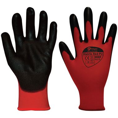 Polyco Matrix Red PU Gloves MRP with PU Palm - 13g