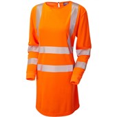 Leo Workwear Lilly Rail Orange EcoViz Performance Womens Hi Vis T-Shirt
