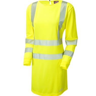 Leo Workwear Lilly Yellow EcoViz Performance Womens Hi Vis T-Shirt