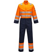 Portwest MV29 Orange/Navy Modaflame Multi Inherent Flame Resistant Anti Static Arc Hi Vis Coverall