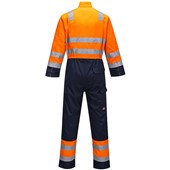 Portwest MV29 Orange/Navy Modaflame Multi Inherent Flame Resistant Anti Static Arc Hi Vis Coverall