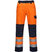 Portwest MV36 Orange/Navy Modaflame HVO Multi Inherent Flame Resistant Anti Static Arc Hi Vis Trouser