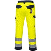 Portwest MV46 Yellow/Navy Modaflame Hivis Inherent Flame Resistant Anti Static Arc Hi Vis Trouser