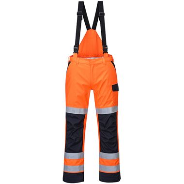 Portwest MV71 Orange/Navy Modaflame Rain Waterproof Inherent Flame Resistant Anti Static Arc Hi Vis Trouser