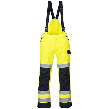 Portwest MV71 Yellow/Navy Modaflame Rain Waterproof Inherent Flame Resistant Anti Static Arc Hi Vis Trouser