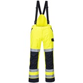 Portwest MV71 Yellow/Navy Modaflame Rain Waterproof Inherent Flame Resistant Anti Static Arc Hi Vis Trouser