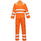 Portwest MV91 Orange Modaflame HVO Multi Inherent Flame Resistant Anti Static Arc Hi Vis Coverall