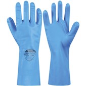 Polyco Nitri-Tech III Lite 94 Blue Flock Lined Nitrile Chemical Resistant Gauntlet 33cm