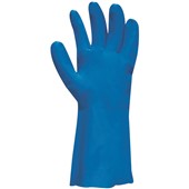 Polyco Nitri-Tech III Lite 94 Blue Flock Lined Nitrile Chemical Resistant Gauntlet Gloves 33cm