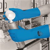 Polyco Nitri-Tech III Lite 94 Blue Flock Lined Nitrile Chemical Resistant Gauntlet 33cm