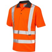 Leo Workwear Rockham Orange Coolviz EcoViz Hi Vis Polo Shirt  