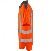Leo Workwear Trimstone Orange EcoViz Coolmax Performance+ Hi Vis Polo Shirt