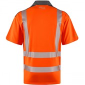 Leo Workwear Trimstone Orange EcoViz Coolmax Performance+ Hi Vis Polo Shirt
