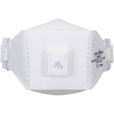 Portwest P393 Eagle Pro FFP3D Valved Dolomite Fold Flat Disposable Dust Masks (Pack 10)