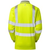 Pulsar P458 Yellow Hi Vis Long Sleeve Polo Shirt