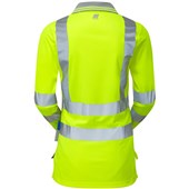 Pulsar P702 Yellow Women's Hi Vis Long Sleeve Polo Shirt
