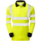 Pulsar Protect PARC21 ARC Flash & Flame Retardant Yellow Hi Vis Long Sleeve Polo Shirt