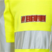 Pulsar Protect PARC21 ARC Flash & Flame Retardant Yellow Hi Vis Long Sleeve Polo Shirt