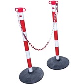 JSP Post & Chain Barrier Kits - Red-White