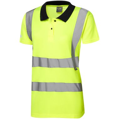 Leo Workwear Lana Yellow EcoViz Comfort Women's Hi Vis Polo Shirt