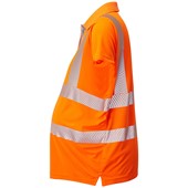Leo Workwear Lovacott Orange EcoViz Coolviz Women's Hi Vis Maternity Polo Shirt