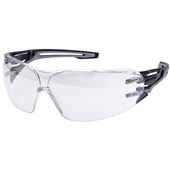 Portwest PR01 Anthracite Wraparound Safety Glasses - Anti Scratch & Anti Fog - Mirror