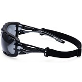 Portwest PR02 Anthracite Wraparound Plus Safety Glasses with Head Strap - Anti Scratch & Anti Fog