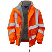 Pulsar PR496 Rail Orange Padded Waterproof Hi Vis Bomber Jacket