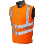 Pulsar PR497-R Rail Orange GRS Recycled 7-in-1 Hi Vis Storm Coat c/w Interactive Bodywarmer
