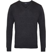 Premier PR694 Knitted V Neck Sweater Charcoal