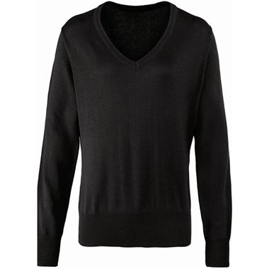 Premier PR696 Ladies Knitted V Neck Sweater