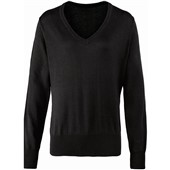 Premier PR696 Ladies Knitted V Neck Sweater