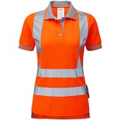Pulsar PR701 Rail Orange Women's Hi Vis Polo Shirt