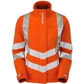 Pulsar PR707-R Rail Orange GRS Recycled Women's Hi Vis Softshell Jacket (3L)