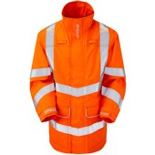 Pulsar Protect PRARC09 ARC Flash & Flame Retardant Rail Orange Waterproof Hi Vis Storm Jacket