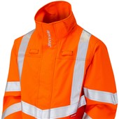 Pulsar Protect PRARC09 ARC Flash & Flame Retardant Rail Orange Waterproof Hi Vis Storm Jacket