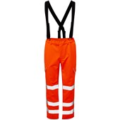 Pulsar Protect PRARC10 ARC Flash & Flame Retardant Rail Orange Hi Vis Waterproof Salopette