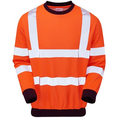Pulsar Protect PRARC20 ARC Flash & Flame Retardant Rail Orange Hi Vis Sweatshirt