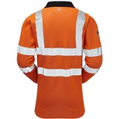 Pulsar Protect PRARC21 ARC Flash & Flame Retardent Rail Orange Hi Vis Long Sleeve Polo Shirt