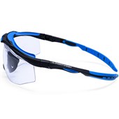 Portwest PS23 Peak KN Clear Safety Glasses with Brow Guard - Anti Mist & Anti Scratch Lens