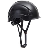 Portwest PS53 Height Endurance Safety Helmet - Non Vented Wheel Ratchet Short Peak Black