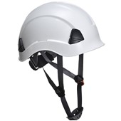 Portwest PS53 Height Endurance Safety Helmet - Non Vented Wheel Ratchet Short Peak White