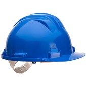 Portwest PS61 Lightweight Work Safety Helmet - Unvented Slip Ratchet Regular Peak