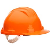 Portwest PS61 Lightweight Work Safety Helmet - Unvented Slip Ratchet Regular Peak