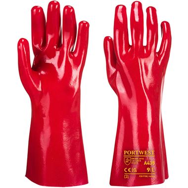 Portwest A435 PVC Gauntlet Gloves 35cm - 12g