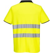 Portwest PW212 PW2 Yellow/Black Polycotton Hi Vis Polo Shirt 