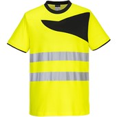 Portwest PW213 PW2 Yellow/Black Polycotton Hi Vis T Shirt