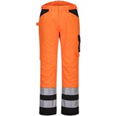 Portwest PW241 PW2 Orange/Black Polycotton Hi Vis Service Trouser