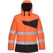 Portwest PW261 PW2 Orange/Black Padded Waterproof Hi Vis Winter Jacket 