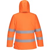 Portwest PW261 PW2 Orange/Black Padded Waterproof Hi Vis Winter Jacket 